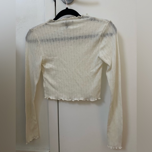 Forever 21 Sheer Pointelle Layering Top - Picture 1 of 4